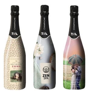 Bouteille de Champagne personnalisée pour un anniversaire entreprise