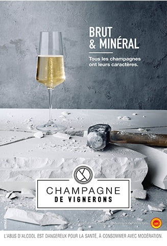 Bouteille de champagne blanc de blanc 