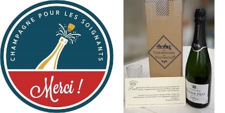 Champagne offert pendant le coronavirus