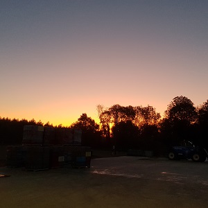 Lever de soleil sur le quai du pressoir