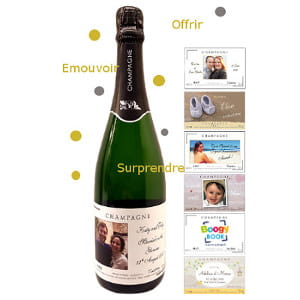 Champagne personnalisé pour un cadeau entreprise ou club de foot