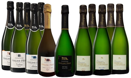 promotion sur notre champagne pour le déguster avec notre Sélection complete Champagne de producteur Yveline Prat et Georges de la Chapelle 