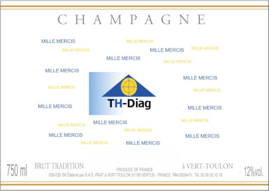 Etiquette personnalisée champagne avec logo pour une entreprise ou une association