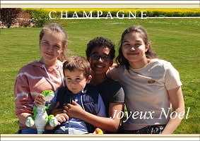 Etiquette personnalisée pour bouteille de champagne avec photo pour noel et le nouvel an