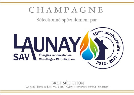 Etiquette personnalisée champagne avec logo pour un cadeau entreprise