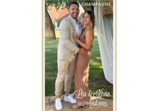 Etiquette personnalisée champagne pour anniversaire 