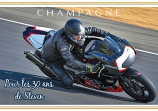 Etiquette personnalisée champagne pour anniversaire