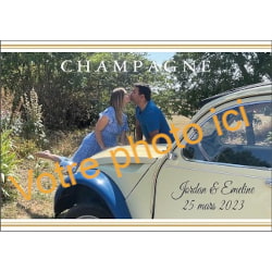 Champagne personnalisé pour mariage