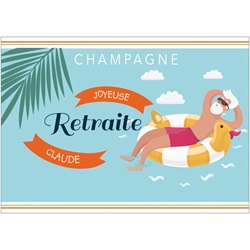 tiquette personnalise pour un dpart en retraite homme