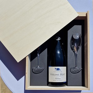 Coffret 1 magnum de champagne et flutes