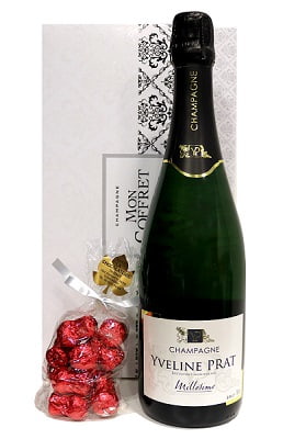 Coffret champagne et chocolats