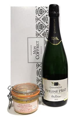 Coffret champagne et foie gras pour un beau cadeau gastronomique