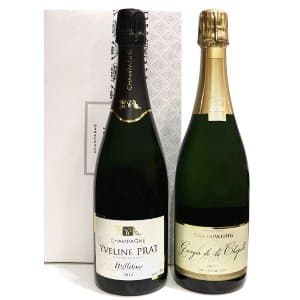 Coffret de 2 bouteilles de bon Champagne millésime à prix producteur