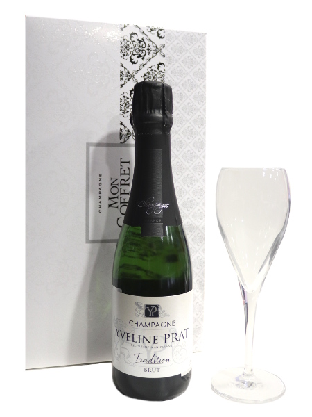 Coffret champagne demi bouteille de champagne et flute