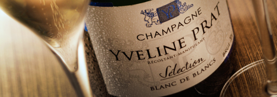 Etiquette bouteille de champagne yveline prat